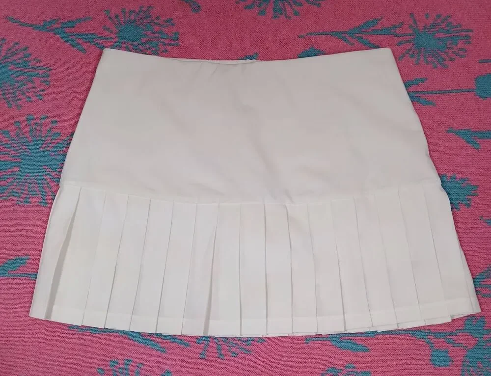 Tory burch womens medium tennis skirt mini cream  white sport athletic skort